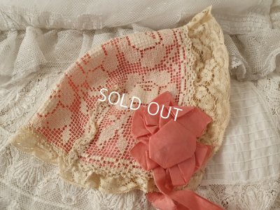 画像3: アンティークフィレレースボンネット