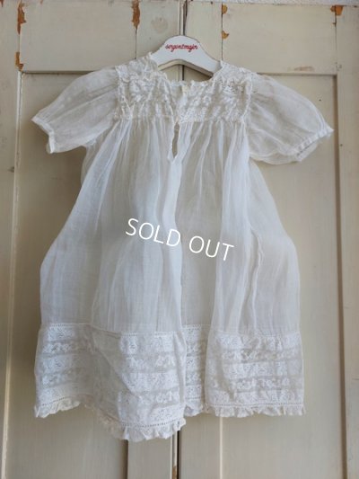 画像2: アンティークレースベビードレス