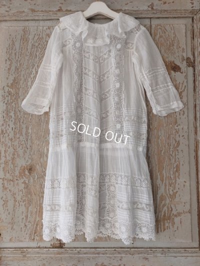 画像2: アンティークレースチャイルドレス