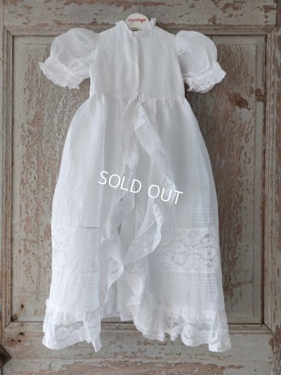 画像3: アンティークレース洗礼ベビードレス