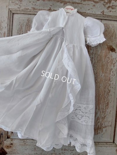 画像8: アンティークレース洗礼ベビードレス