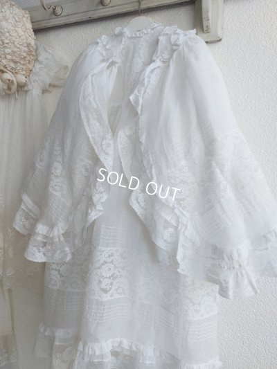 画像17: アンティークレース洗礼ベビードレス