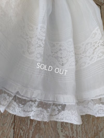 画像9: アンティークレース洗礼ベビーケープ