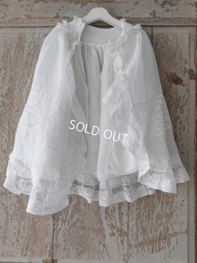 画像2: アンティークレース洗礼ベビーケープ