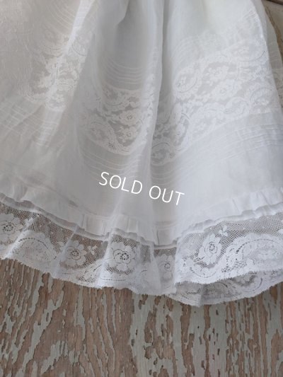 画像6: アンティークレース洗礼ベビーケープ