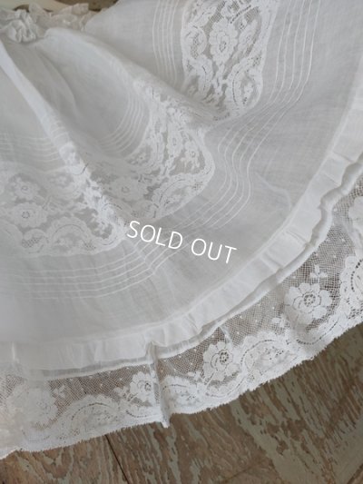 画像8: アンティークレース洗礼ベビーケープ