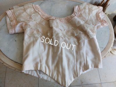 画像10: アンティークレースボディス