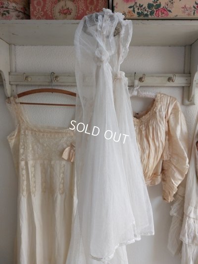 画像7: 布花付きアンティークベール