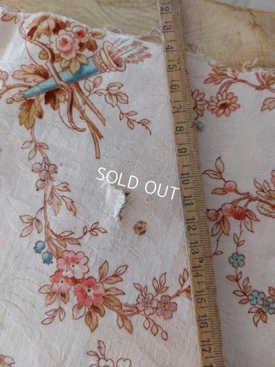 画像10: アンティーク花かご柄ファブリック