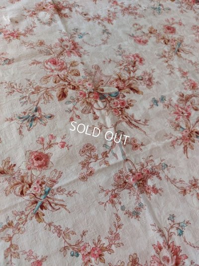 画像7: アンティーク花かご柄ファブリック