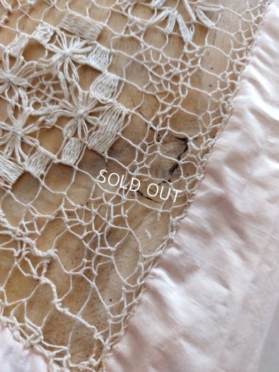 画像16: アンティークサテンシルクレースベッドスプレッド