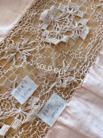画像18: アンティークサテンシルクレースベッドスプレッド