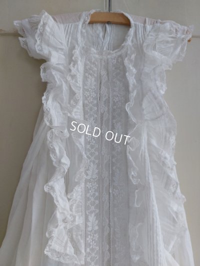 画像5: アンティークレース洗礼ベビードレス