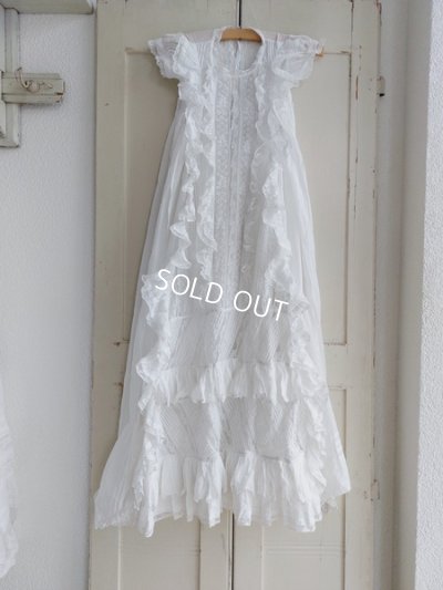 画像9: アンティークレース洗礼ベビードレス