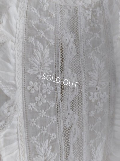 画像10: アンティークレース洗礼ベビードレス