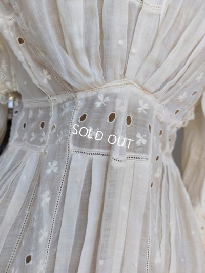 画像4: エドワ―ディアン期レースティードレス