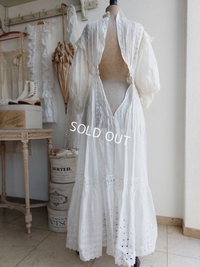 画像6: エドワ―ディアン期レースティードレス