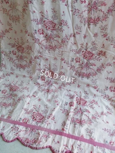 画像2: アンティーク花柄フレンチカーテン