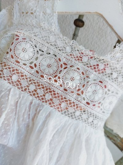 画像6: アンティークレースベビードレス