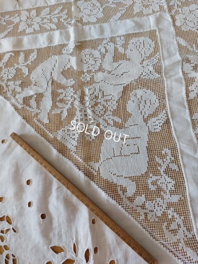 画像2: アンティークエンジェルレースベッドスプレッド