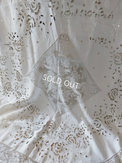 画像8: アンティークエンジェルレースベッドスプレッド