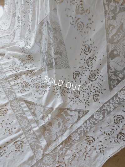 画像15: アンティークエンジェルレースベッドスプレッド