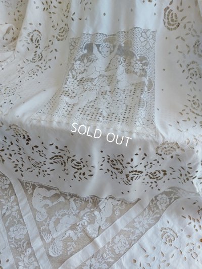 画像10: アンティークエンジェルレースベッドスプレッド