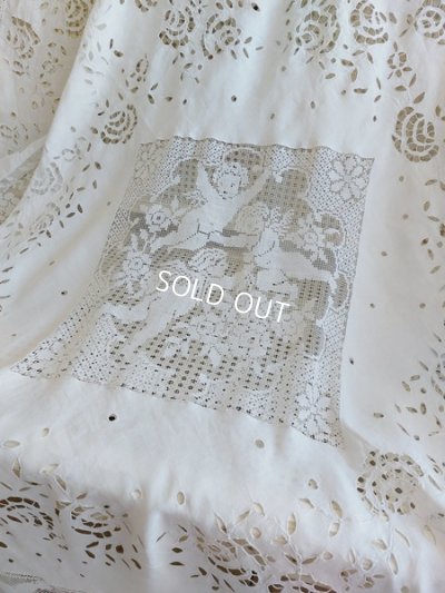 画像9: アンティークエンジェルレースベッドスプレッド