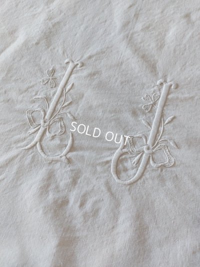 画像4: アンティークモノグラムリネンシーツ