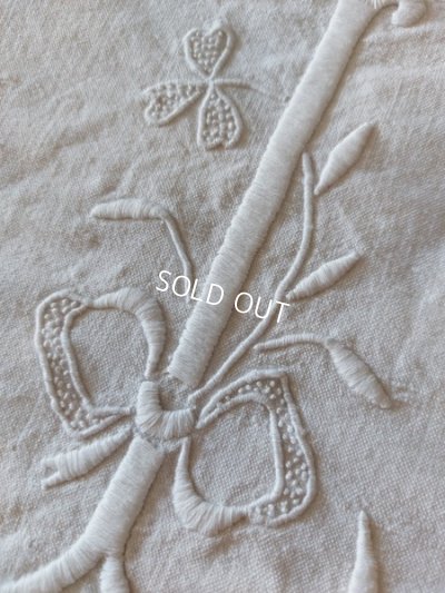 画像7: アンティークモノグラムリネンシーツ