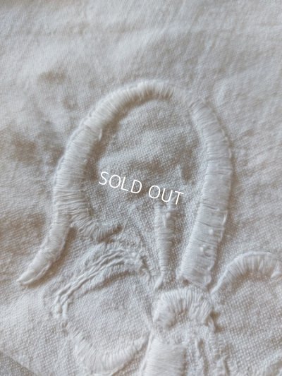 画像8: アンティークモノグラムリネンシーツ