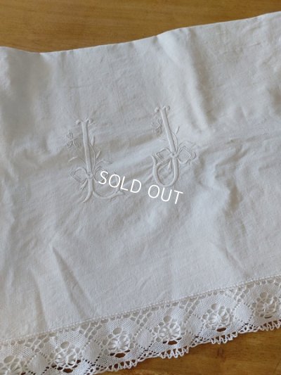 画像3: アンティークモノグラムリネンシーツ