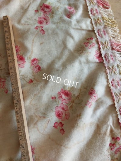 画像9: アンティークローズ柄フレンチカーテン(245×115)