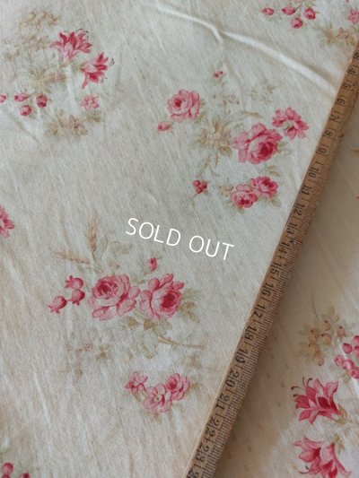 画像2: アンティークローズ柄フレンチカーテンC（260×111）