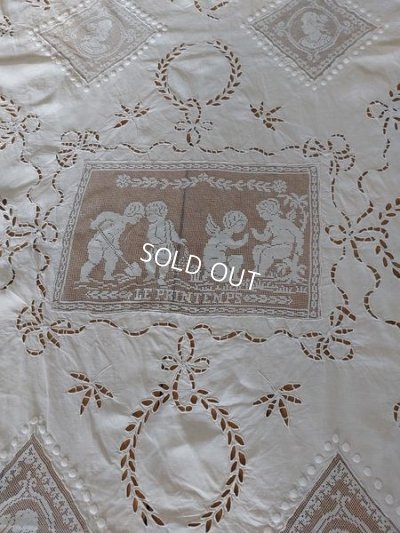 画像6: アンティークエンジェルフィレレースクロス