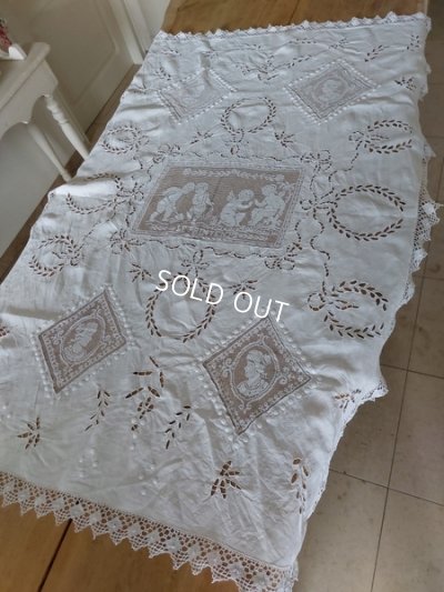 画像11: アンティークエンジェルフィレレースクロス