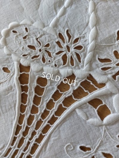 画像5: アンティーク花かご柄リネンカーテン