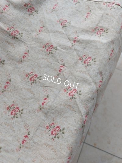 画像8: アンティーク小さなローズ柄ファブリック