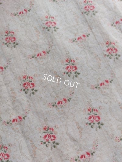 画像4: アンティーク小さなローズ柄ファブリック