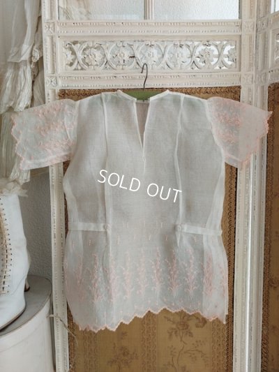 画像3: アンティークすずらん刺繍ベビードレス