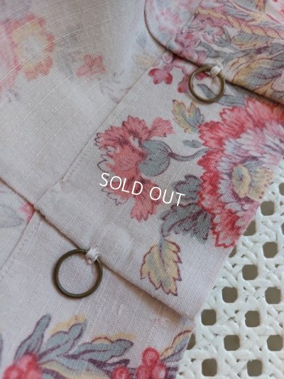 画像10: アンティーク花かご柄カーテン