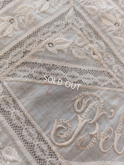 画像5: アンティークノルマンディレースベビークッションカバー