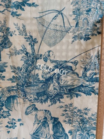 画像5: アンティークトワルドジュイ柄はぎれ