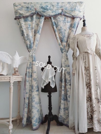 画像3: アンティークトワルドジュイ柄カーテン