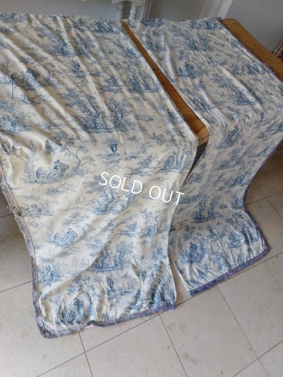 画像19: アンティークトワルドジュイ柄カーテン