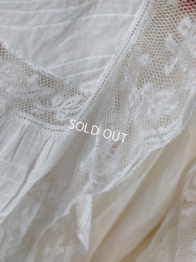 画像2: アンティークレースベビーケープ