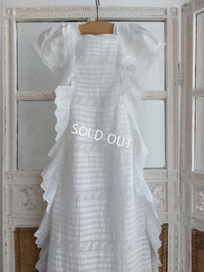 画像2: アンティーク洗礼式ベビードレス