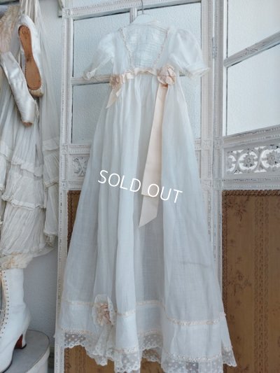 画像24: アンティーク洗礼式用ベビードレス