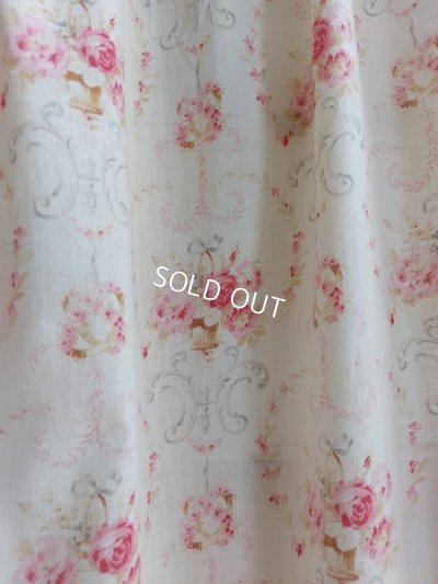 画像18: アンティークフレンチ花柄カーテン