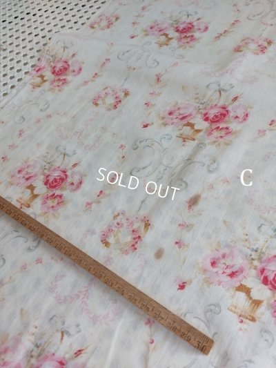 画像34: アンティークフレンチ花柄カーテン